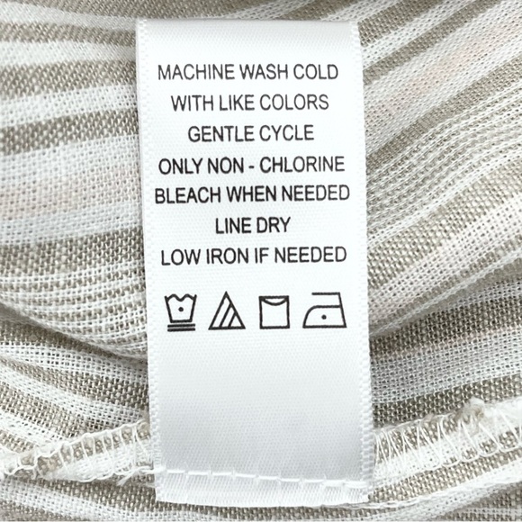 NWT Land n Sea Tan Striped Linen Blend Wide Leg Pants 2X - Picture 12 of 12